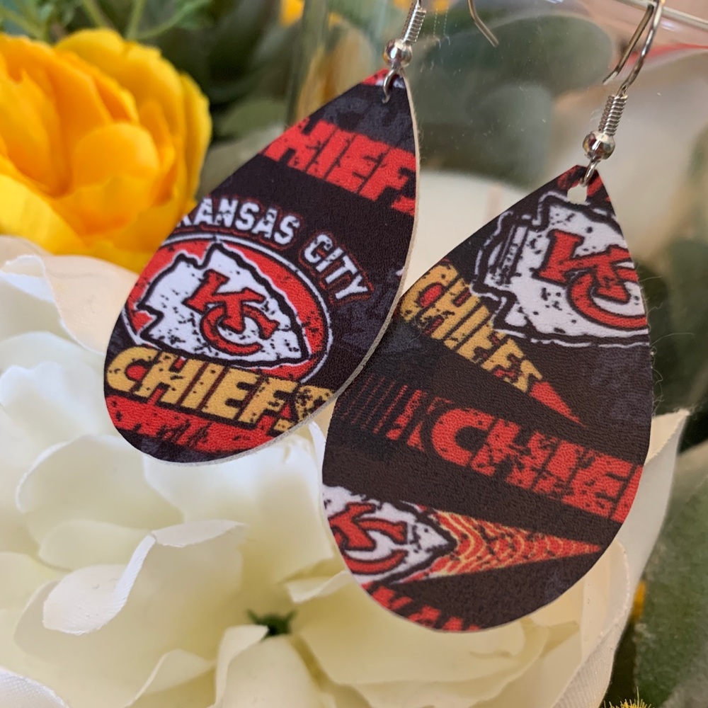 Handmade KC Chiefs earrings
